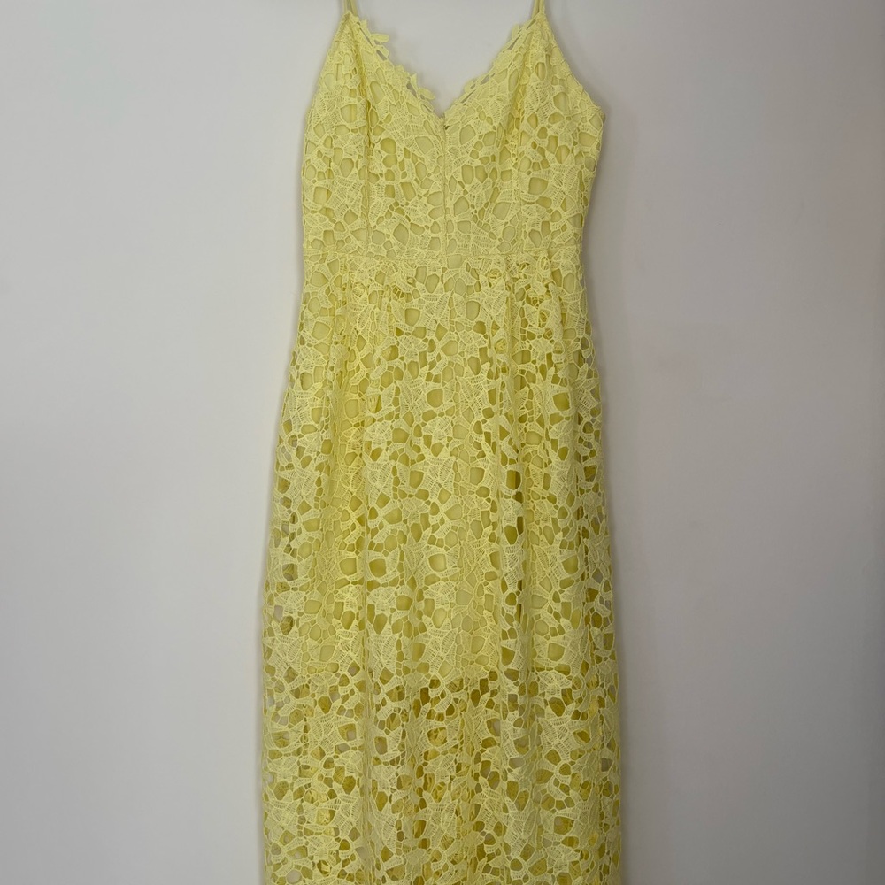 ASTR the Label Yellow Lace Dress